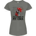 Stop Starring at My Cock Funny Rude Womens Petite Cut T-Shirt Charcoal