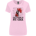 Stop Starring at My Cock Funny Rude Womens Wider Cut T-Shirt Light Pink