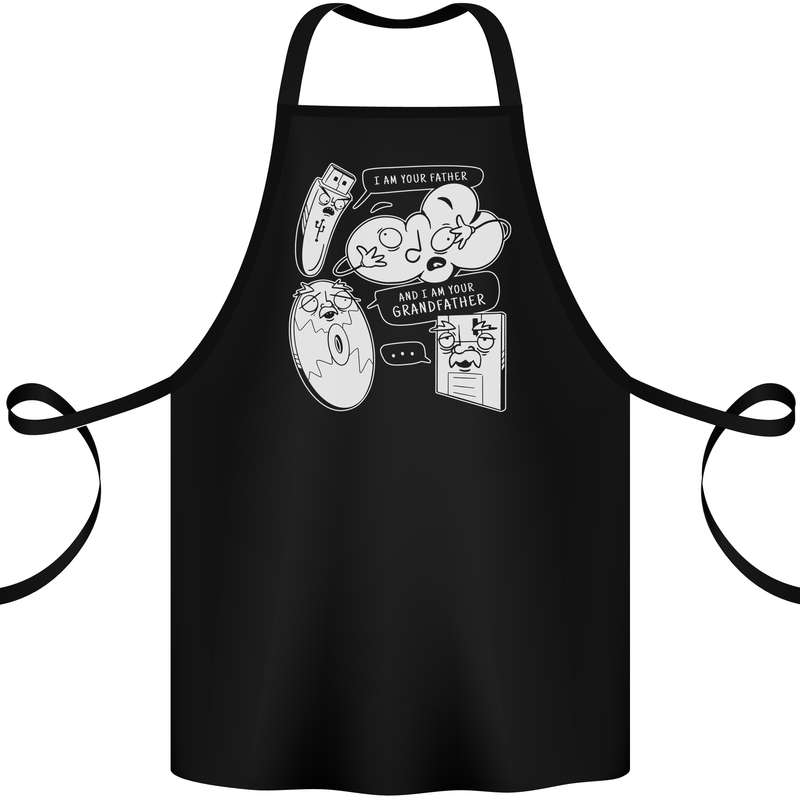 Storage Evolution HD Drive USB Stick CD Cotton Apron 100% Organic Black