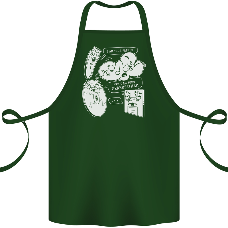 Storage Evolution HD Drive USB Stick CD Cotton Apron 100% Organic Forest Green