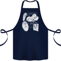 Storage Evolution HD Drive USB Stick CD Cotton Apron 100% Organic Navy Blue