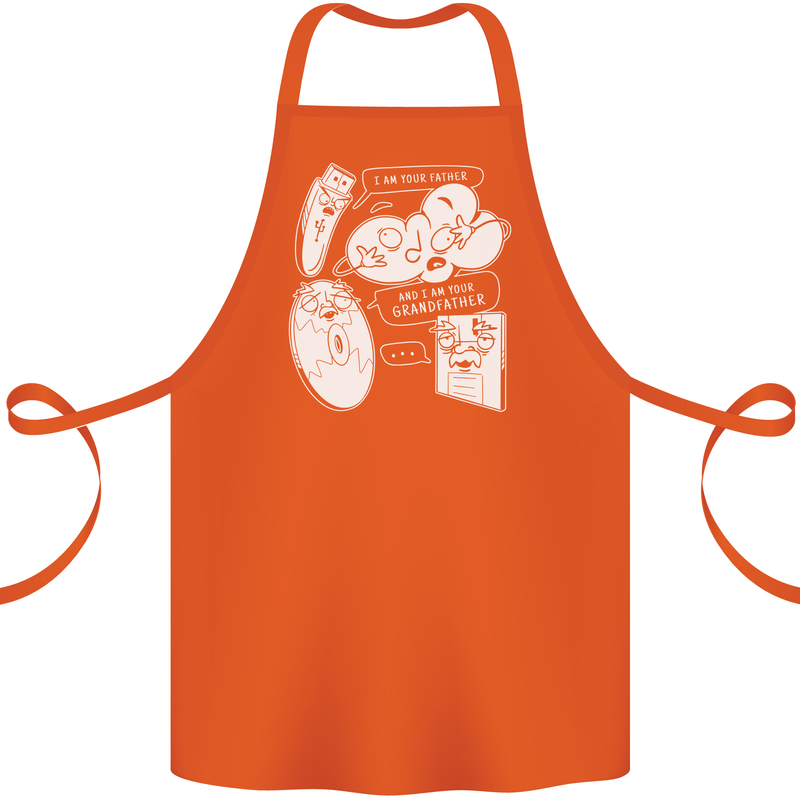 Storage Evolution HD Drive USB Stick CD Cotton Apron 100% Organic Orange