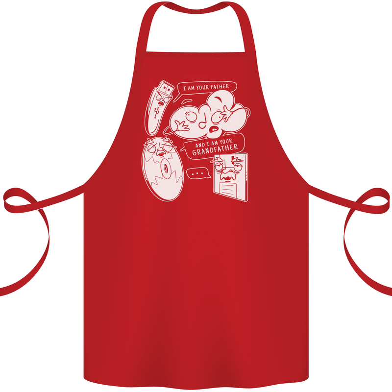 Storage Evolution HD Drive USB Stick CD Cotton Apron 100% Organic Red