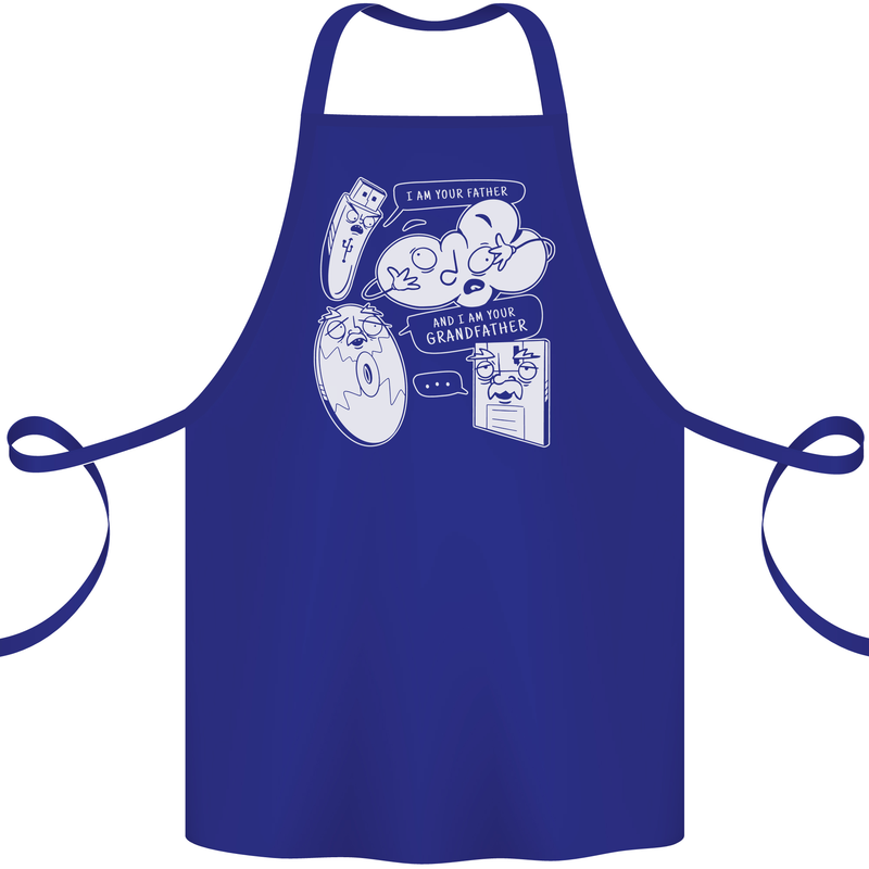 Storage Evolution HD Drive USB Stick CD Cotton Apron 100% Organic Royal Blue