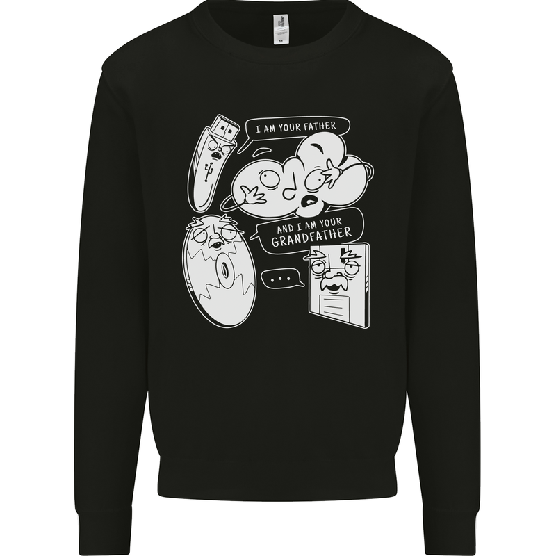 Storage Evolution HD Drive USB Stick CD Kids Sweatshirt Jumper Black