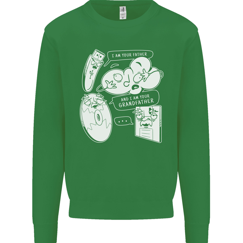 Storage Evolution HD Drive USB Stick CD Kids Sweatshirt Jumper Irish Green