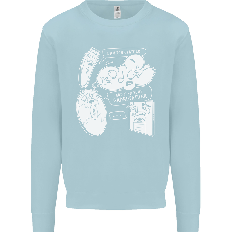 Storage Evolution HD Drive USB Stick CD Kids Sweatshirt Jumper Light Blue