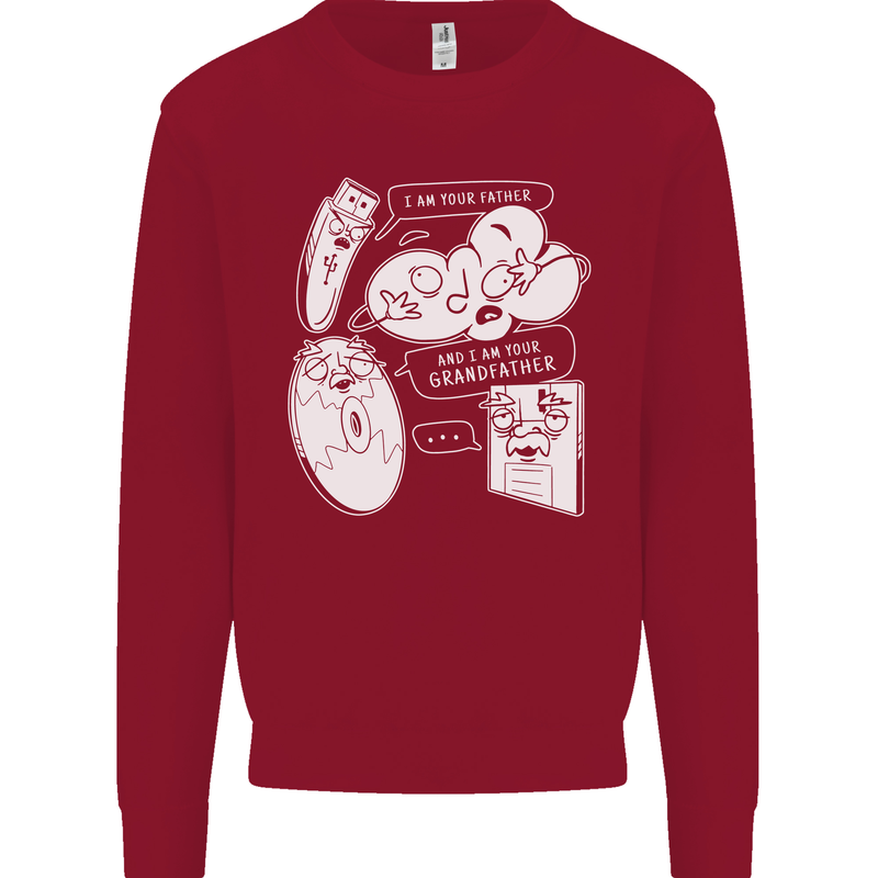 Storage Evolution HD Drive USB Stick CD Kids Sweatshirt Jumper Red