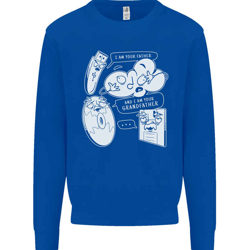 Storage Evolution HD Drive USB Stick CD Kids Sweatshirt Jumper Royal Blue