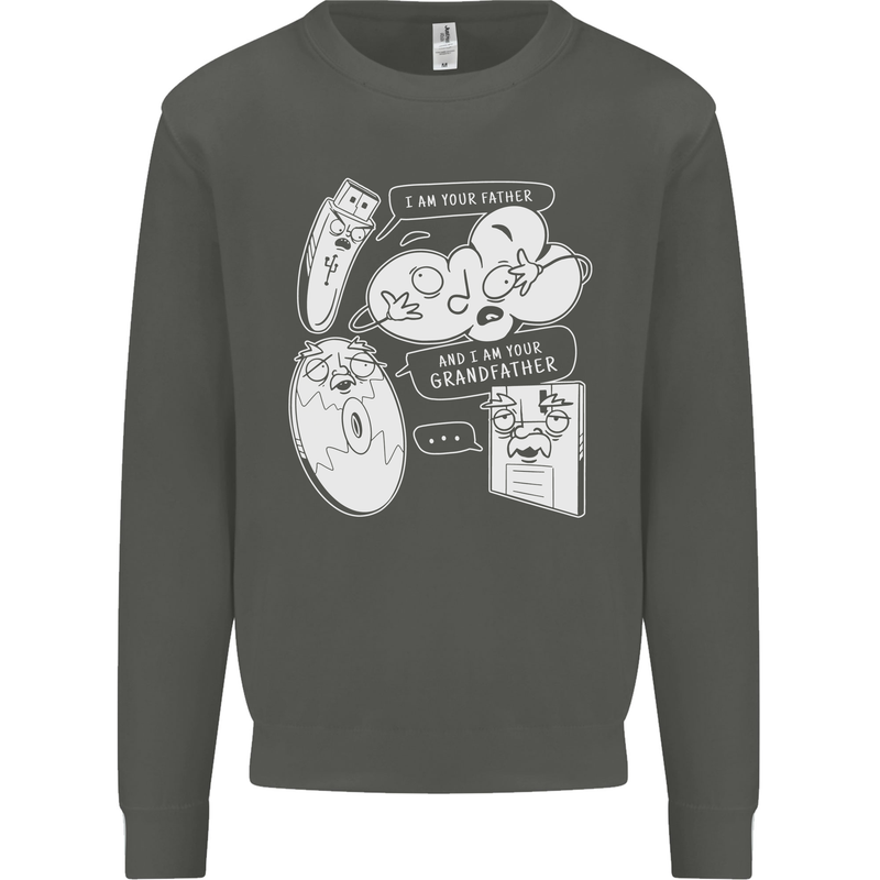 Storage Evolution HD Drive USB Stick CD Kids Sweatshirt Jumper Storm Grey