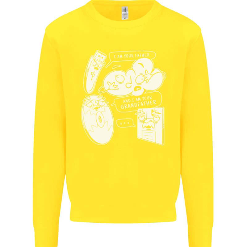 Storage Evolution HD Drive USB Stick CD Kids Sweatshirt Jumper Yellow