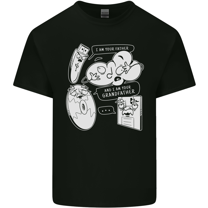Storage Evolution HD Drive USB Stick CD Mens Cotton T-Shirt Tee Top Black
