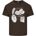 Storage Evolution HD Drive USB Stick CD Mens Cotton T-Shirt Tee Top Dark Chocolate