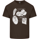 Storage Evolution HD Drive USB Stick CD Mens Cotton T-Shirt Tee Top Dark Chocolate