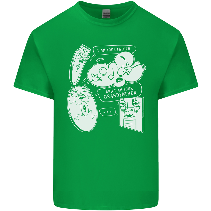 Storage Evolution HD Drive USB Stick CD Mens Cotton T-Shirt Tee Top Irish Green