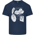 Storage Evolution HD Drive USB Stick CD Mens Cotton T-Shirt Tee Top Navy Blue