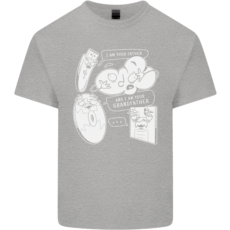 Storage Evolution HD Drive USB Stick CD Mens Cotton T-Shirt Tee Top Sports Grey