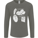 Storage Evolution HD Drive USB Stick CD Mens Long Sleeve T-Shirt Charcoal