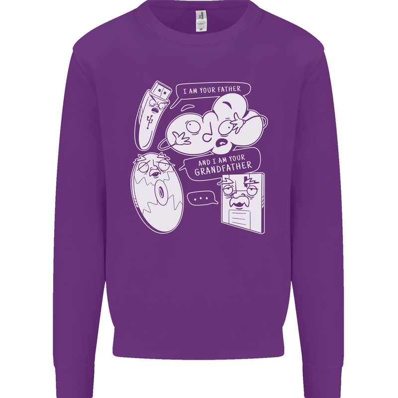 Storage Evolution HD Drive USB Stick CD Mens Sweatshirt Jumper Purple