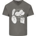 Storage Evolution HD Drive USB Stick CD Mens V-Neck Cotton T-Shirt Charcoal
