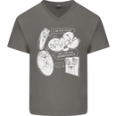 Storage Evolution HD Drive USB Stick CD Mens V-Neck Cotton T-Shirt Charcoal