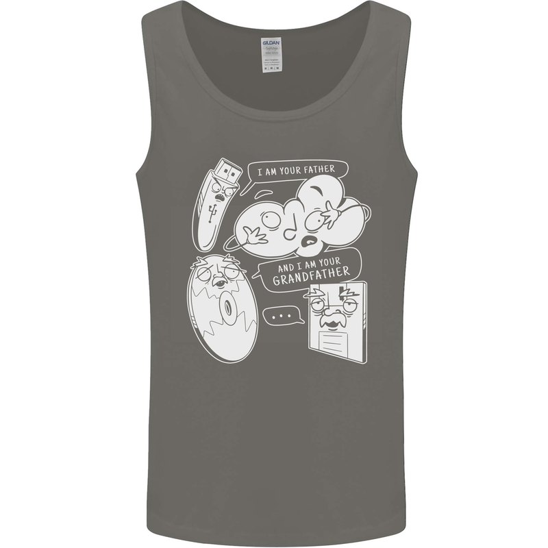 Storage Evolution HD Drive USB Stick CD Mens Vest Tank Top Charcoal