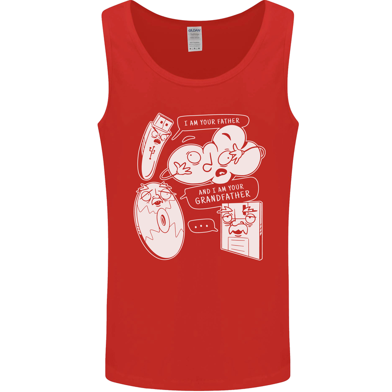Storage Evolution HD Drive USB Stick CD Mens Vest Tank Top Red