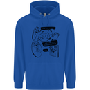 Storage Evolution HD Drive USB Stick CD Retro Childrens Kids Hoodie Royal Blue