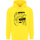 Storage Evolution HD Drive USB Stick CD Retro Childrens Kids Hoodie Yellow