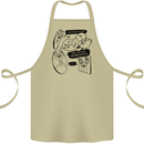 Storage Evolution HD Drive USB Stick CD Retro Cotton Apron 100% Organic Khaki