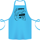 Storage Evolution HD Drive USB Stick CD Retro Cotton Apron 100% Organic Turquoise