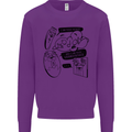 Storage Evolution HD Drive USB Stick CD Retro Kids Sweatshirt Jumper Purple
