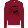 Storage Evolution HD Drive USB Stick CD Retro Kids Sweatshirt Jumper Red