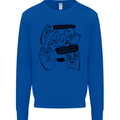 Storage Evolution HD Drive USB Stick CD Retro Kids Sweatshirt Jumper Royal Blue