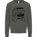 Storage Evolution HD Drive USB Stick CD Retro Kids Sweatshirt Jumper Storm Grey