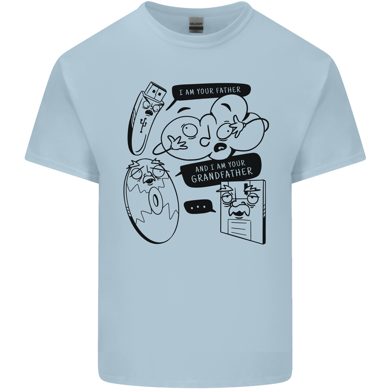 Storage Evolution HD Drive USB Stick CD Retro Kids T-Shirt Childrens Light Blue