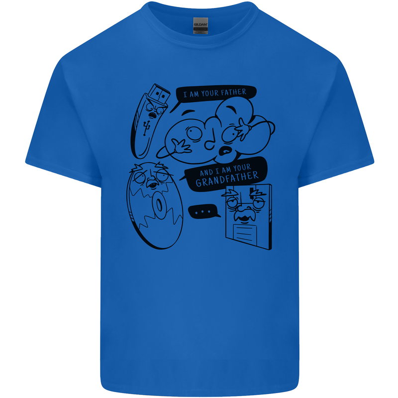 Storage Evolution HD Drive USB Stick CD Retro Kids T-Shirt Childrens Royal Blue