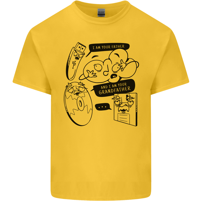 Storage Evolution HD Drive USB Stick CD Retro Kids T-Shirt Childrens Yellow