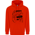 Storage Evolution HD Drive USB Stick CD Retro Mens 80% Cotton Hoodie Bright Red