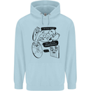 Storage Evolution HD Drive USB Stick CD Retro Mens 80% Cotton Hoodie Light Blue