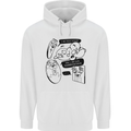 Storage Evolution HD Drive USB Stick CD Retro Mens 80% Cotton Hoodie White