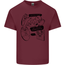 Storage Evolution HD Drive USB Stick CD Retro Mens Cotton T-Shirt Tee Top Maroon