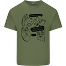 Storage Evolution HD Drive USB Stick CD Retro Mens Cotton T-Shirt Tee Top Military Green