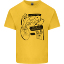 Storage Evolution HD Drive USB Stick CD Retro Mens Cotton T-Shirt Tee Top Yellow
