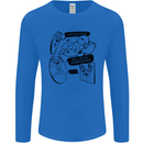 Storage Evolution HD Drive USB Stick CD Retro Mens Long Sleeve T-Shirt Royal Blue