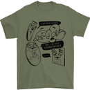 Storage Evolution HD Drive USB Stick CD Retro Mens T-Shirt 100% Cotton Military Green