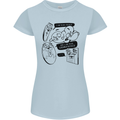 Storage Evolution HD Drive USB Stick CD Retro Womens Petite Cut T-Shirt Light Blue