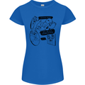 Storage Evolution HD Drive USB Stick CD Retro Womens Petite Cut T-Shirt Royal Blue