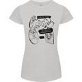 Storage Evolution HD Drive USB Stick CD Retro Womens Petite Cut T-Shirt Sports Grey