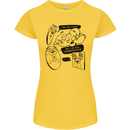 Storage Evolution HD Drive USB Stick CD Retro Womens Petite Cut T-Shirt Yellow